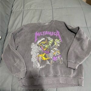 adidas Men's Graphic Crewneck Sweater - Gray and Purple